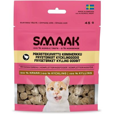 Smaak Cat Frysetørkede Kattegodbiter Kylling 45 G Smaak Cat Frysetørkede Kattegodbiter Kylling 45 G