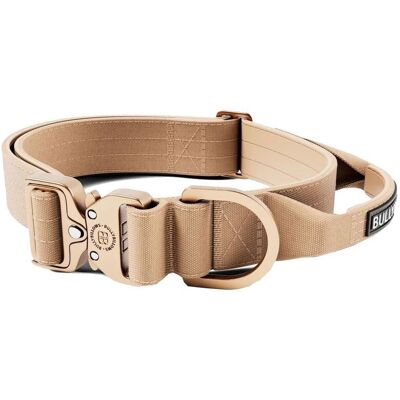 BullyBillows Bullybillow Combat Hundehalsbånd Med Håndtak Beige 4 Cm BullyBillows Bullybillow Combat Hundehalsbånd Med Håndtak Beige 4 Cm