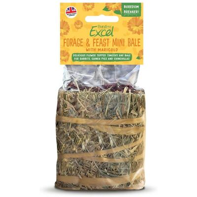 Burgess Excel Forage & Feast Mini Hay Bale Flower with Marigold 100g Burgess Excel Forage & Feast Mini Hay Bale Flower with Marigold 100g