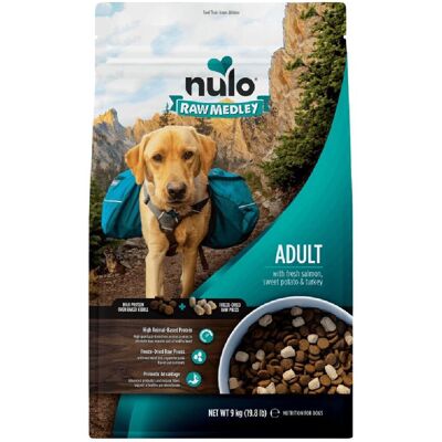 Nulo Raw Medley Dog Adult Fresh Salmon, Sweet Potato & Turkey Tørrfôr Til Hund Nulo Raw Medley Dog Adult Fresh Salmon, Sweet Potato & Turkey Tørrfôr Til Hund
