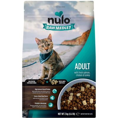 Nulo Raw Medley Cat Adult Fresh Salmon, Chicken & Turkey Tørrfôr Til Katt Nulo Raw Medley Cat Adult Fresh Salmon, Chicken & Turkey Tørrfôr Til Katt