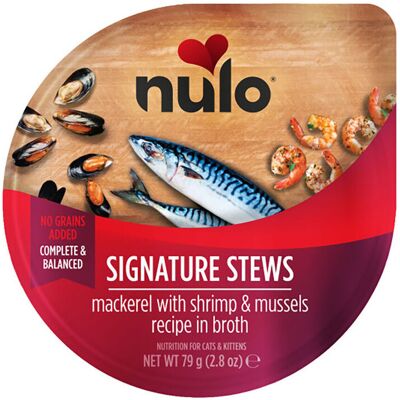 Nulo Signature Stews Cat Mackerel With Shrimp & Mussels In Broth Våtfôr Til Katt 79 G Nulo Signature Stews Cat Mackerel With Shrimp & Mussels In Broth Våtfôr Til Katt 79 G