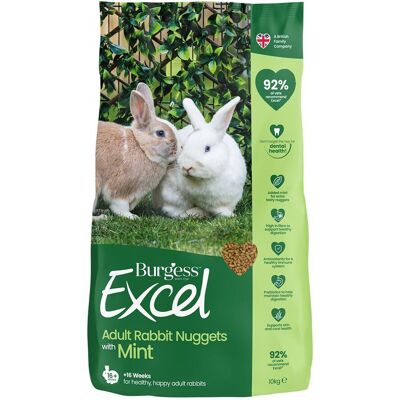 Burgess Excel Rabbit Adult Nugget With Mint Burgess Excel Rabbit Adult Nugget With Mint
