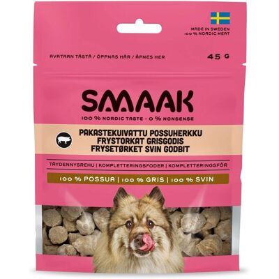 Smaak Dog Frysetørkede Hundegodbiter Svin 45 G Smaak Dog Frysetørkede Hundegodbiter Svin 45 G