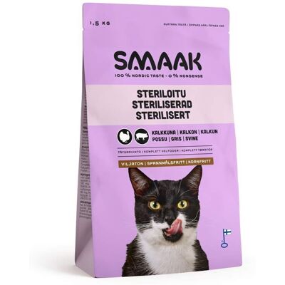Smaak Cat Adult Grainfree Sterilised Turkey & Pork Smaak Cat Adult Grainfree Sterilised Turkey & Pork
