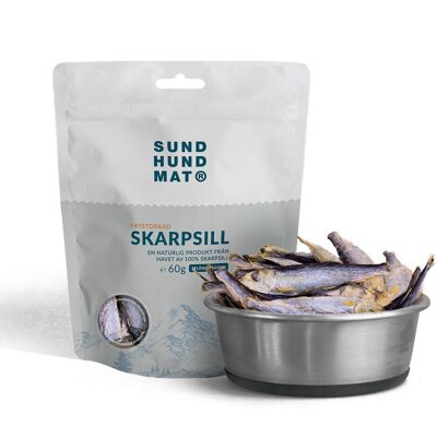 Sund Hundmat Frysetørket Brisling 60 G Sund Hundmat Frysetørket Brisling 60 G