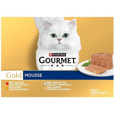 Gourmet Gold Mousse Kjøtt & Fisk 24x85 G Gourmet Gold Mousse Kjøtt & Fisk 24x85 G