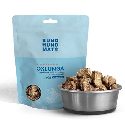 Sund Hundmat Frysetørket Okselunge 60 G Sund Hundmat Frysetørket Okselunge 60 G