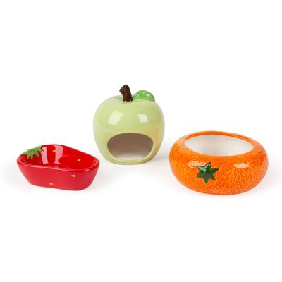 Scruffs Fruit Ceramic Set Smådyrtilbehør Scruffs Fruit Ceramic Set Smådyrtilbehør