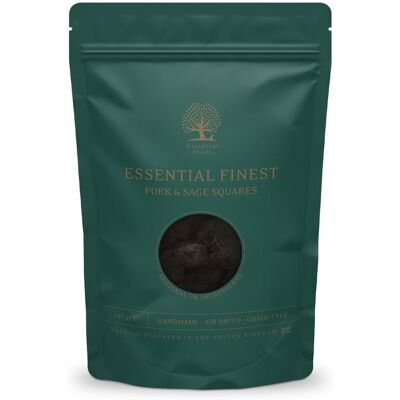 Essential Foods Finest Pork & Sage Squares Hundegodbiter 125 G Essential Foods Finest Pork & Sage Squares Hundegodbiter 125 G