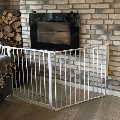 DogSpace Max Hundegrind Utdragbar Hvit 90-223x70,5 Cm DogSpace Max Hundegrind Utdragbar Hvit 90-223x70,5 Cm