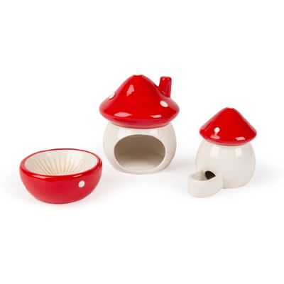 Scruffs Mushroom Ceramic Set Smådyrtilbehør Scruffs Mushroom Ceramic Set Smådyrtilbehør