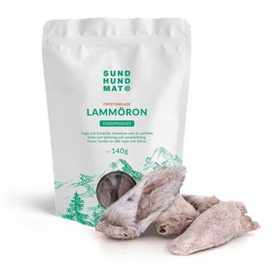 Sund Hundmat Frysetørkede Lammeører 140 G Sund Hundmat Frysetørkede Lammeører 140 G