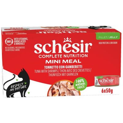 Schesir Tunfisk med Reker Flerpak Mat til Katter Schesir Tunfisk med Reker Flerpak Mat til Katter