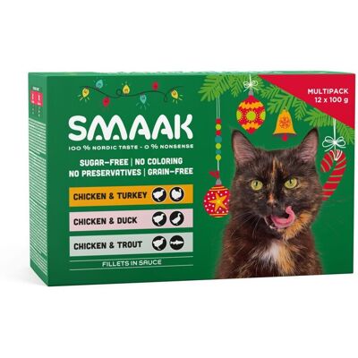 Smaak Cat Adult Christmas Multipack 12 X 100 G Smaak Cat Adult Christmas Multipack 12 X 100 G