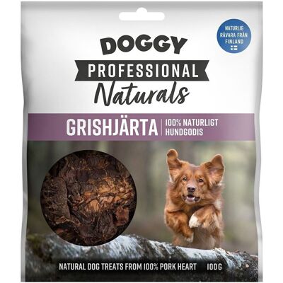 Doggy Professional Naturals Hundegodis Grisehjerte 100 G Doggy Professional Naturals Hundegodis Grisehjerte 100 G