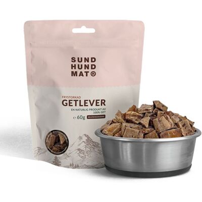 Sund Hundmat Frysetørket Geitelever 60 G Sund Hundmat Frysetørket Geitelever 60 G