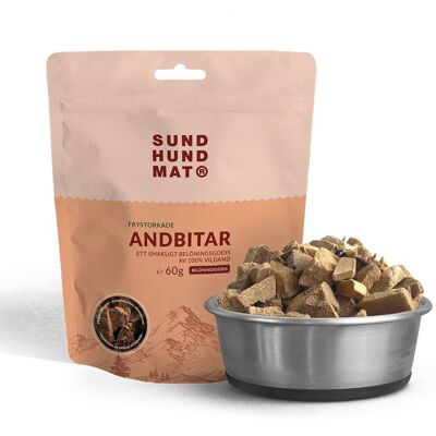 Sund Hundmat Frysetørket Andbiter 60g Sund Hundmat Frysetørket Andbiter 60g