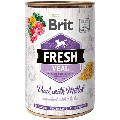 Brit Fresh Cans Veal With Millet 400 G Brit Fresh Cans Veal With Millet 400 G