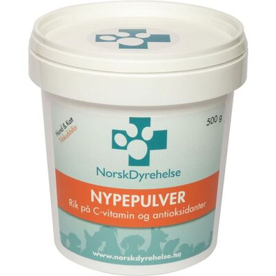 Norsk Dyrehelse Nypepulver 500 G Norsk Dyrehelse Nypepulver 500 G