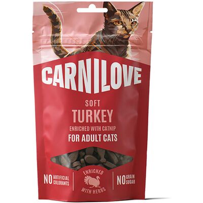 Carnilove Cat Soft Snack Turkey With Catnip Kattegodbiter 50 G Carnilove Cat Soft Snack Turkey With Catnip Kattegodbiter 50 G