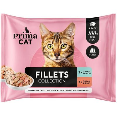 PrimaCat Tuna & Shrimp / Tuna & Salmon In Jelly PrimaCat Tuna & Shrimp / Tuna & Salmon In Jelly
