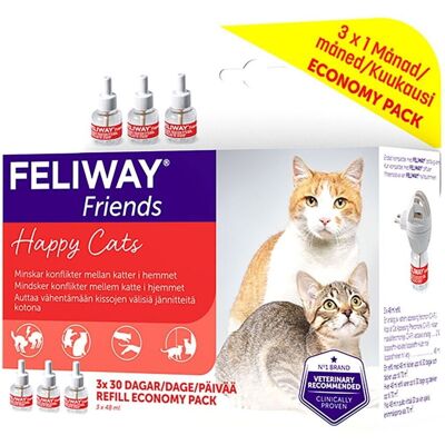 Feliway Påfyllingssett - 3x48ml - Tilbehør til Diffusor for Katter Feliway Påfyllingssett - 3x48ml - Tilbehør til Diffusor for Katter