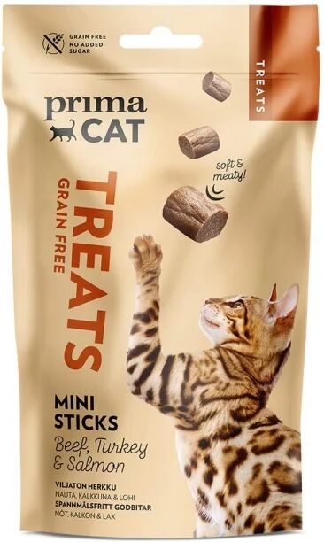 PrimaCat Softy Grain Free Mini Sticks Beef, Turkey & Salmon 50 g