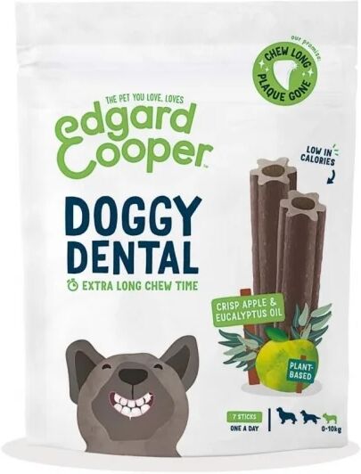 Edgard & Cooper Doggy Dental Tyggepinner Eple & Eukalyptus 7-pack (S)