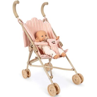 Konges Sløjd Polly dukke og dukketrille, Pink Check Konges Sløjd Polly dukke og dukketrille, Pink Check
