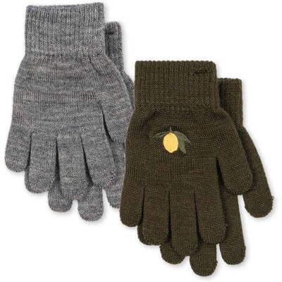 Konges Sløjd Filla 2-pack vanter til barn, Kombu Green (5-8 år) 5-8 år Konges Sløjd Filla 2-pack vanter til barn, Kombu Green (5-8 år) 5-8 år