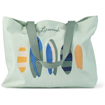Liewood Big Totebag, Boards/Light peppermint Liewood Big Totebag, Boards/Light peppermint