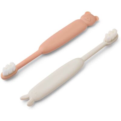 Liewood Fabio 2-pack tannbørste, Pale tuscany/Sandy Liewood Fabio 2-pack tannbørste, Pale tuscany/Sandy