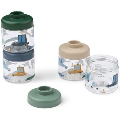 Liewood Dominique 4-pack babymat bokser, Car/Sandy Liewood Dominique 4-pack babymat bokser, Car/Sandy