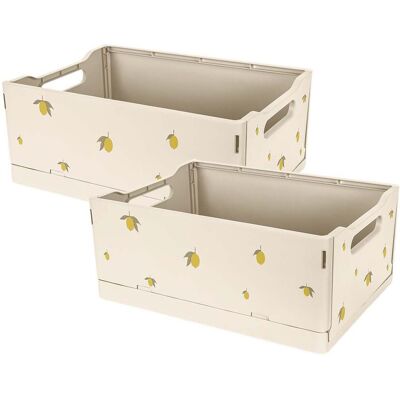 Konges Sløjd 2-pack oppbevaringsbokser, Lemon Konges Sløjd 2-pack oppbevaringsbokser, Lemon