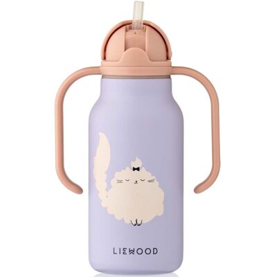 Liewood Kimmie vannflaske 250ml, Cat/Warm Lilac Liewood Kimmie vannflaske 250ml, Cat/Warm Lilac