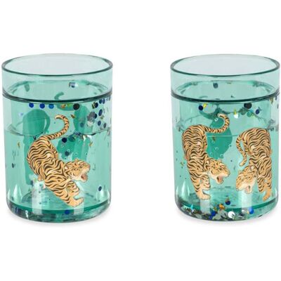 Konges Sløjd 2-pack glitter kopper, Tiger Ruggito Konges Sløjd 2-pack glitter kopper, Tiger Ruggito