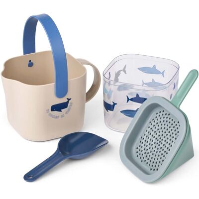 Liewood Roald bøtte-og spade sett, Shark/Dove blue Liewood Roald bøtte-og spade sett, Shark/Dove blue
