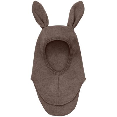 HUTTEliHUT Balaclava Kanin ullfleece, Brown Melange (1-2 år) 1-2 år HUTTEliHUT Balaclava Kanin ullfleece, Brown Melange (1-2 år) 1-2 år