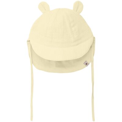 HUTTEliHUT solhatt med bjørneører, Double Cream (6-12 mnd) 6-12 mnd HUTTEliHUT solhatt med bjørneører, Double Cream (6-12 mnd) 6-12 mnd