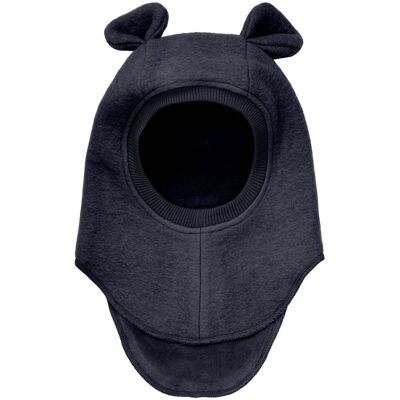 HUTTEliHUT Balaclava Bjørneører tovet ull, Dark Navy (0-1 år) 0-1 år HUTTEliHUT Balaclava Bjørneører tovet ull, Dark Navy (0-1 år) 0-1 år