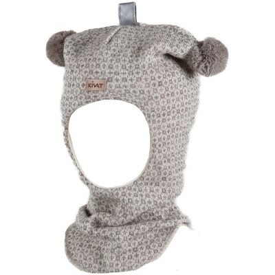 Kivat balaclava lue med mønster, Beige/Creme (0-1 år) 0-1 år Kivat balaclava lue med mønster, Beige/Creme (0-1 år) 0-1 år