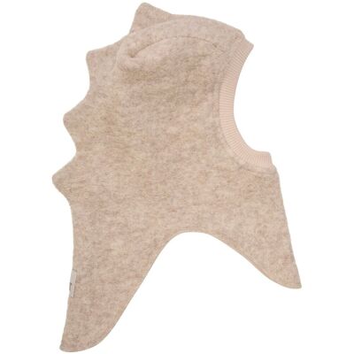 HUTTEliHUT Balaclava lue dino tovet ull, Sand Melange (2-4 år) 2-4 år HUTTEliHUT Balaclava lue dino tovet ull, Sand Melange (2-4 år) 2-4 år