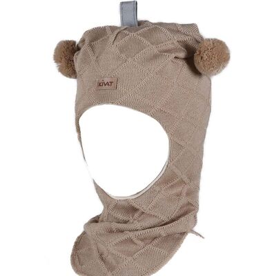 Kivat Cable balaclava til barn og baby, Lys Beige (0-1 år) 0-1 år Kivat Cable balaclava til barn og baby, Lys Beige (0-1 år) 0-1 år