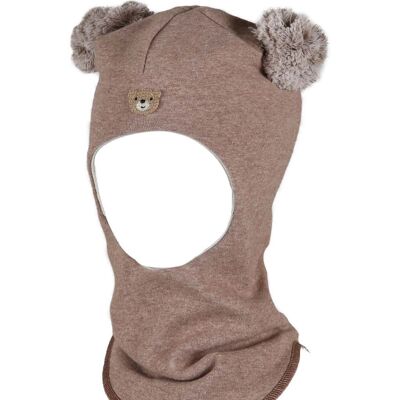 Kivat Cotwool balaclava med bamse, Brun (2-4 år) 2-4 år Kivat Cotwool balaclava med bamse, Brun (2-4 år) 2-4 år