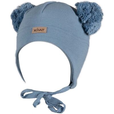 Kivat vårlue til baby og barn med store dusker, Dueblå (2-4 år) 2-4 år Kivat vårlue til baby og barn med store dusker, Dueblå (2-4 år) 2-4 år