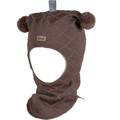 Kivat Cable balaclava til barn og baby, Sjokoladebrun (0-1 år) 0-1 år Kivat Cable balaclava til barn og baby, Sjokoladebrun (0-1 år) 0-1 år