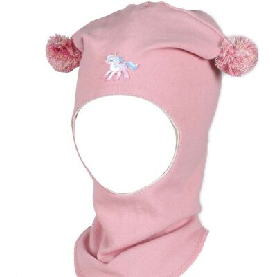 Kivat balaclava lue i bomull med enhjørning, Vintage Pink (2-4 år) 2-4 år Kivat balaclava lue i bomull med enhjørning, Vintage Pink (2-4 år) 2-4 år