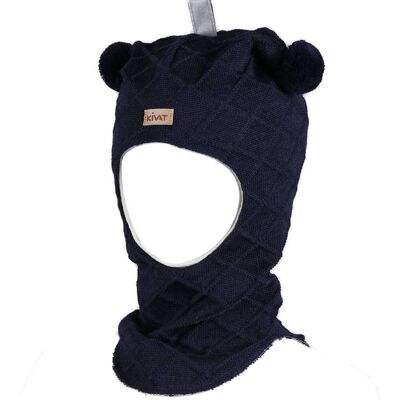 Kivat Cable balaclava til barn og baby, Marineblå (0-1 år) 0-1 år Kivat Cable balaclava til barn og baby, Marineblå (0-1 år) 0-1 år
