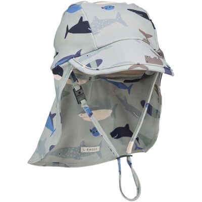 Liewood Cecilia solhatt til barn, Shark/Dove blue (9-12 mnd) 9-12 mnd Liewood Cecilia solhatt til barn, Shark/Dove blue (9-12 mnd) 9-12 mnd